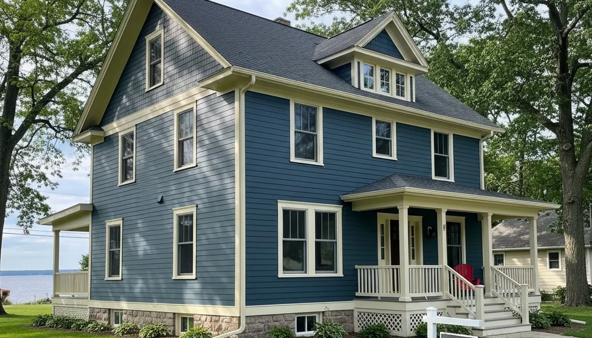 Freshly painted Duluth MN home exterior with durable, weather-resistant finish by local house painters
