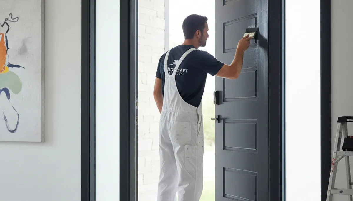 Professional door painting service in Duluth, MN by expert house painters for durable curb appeal