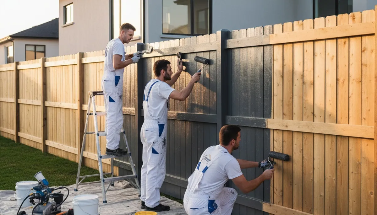 Professional fence painting in Duluth, MN for weather-resistant wood protection and curb appeal