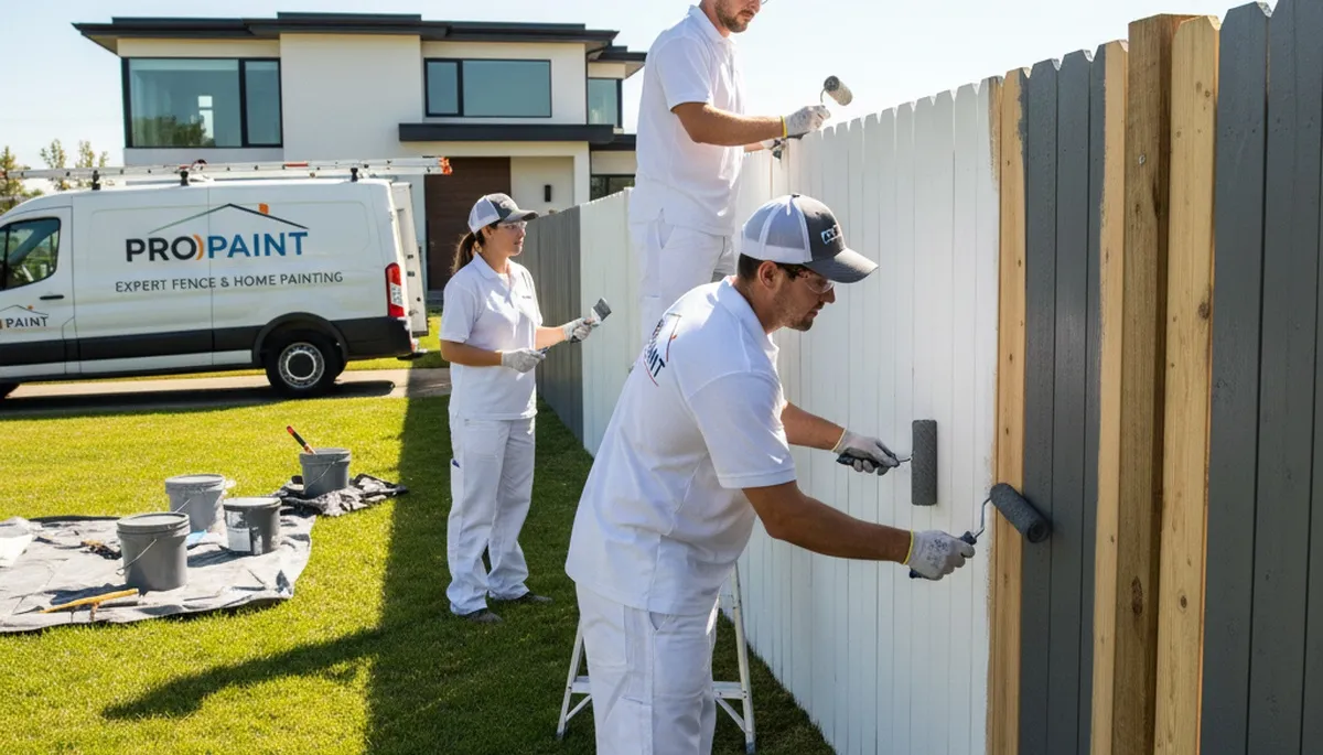 Professional fence painting service in Duluth, MN protecting wood from harsh winters and moisture