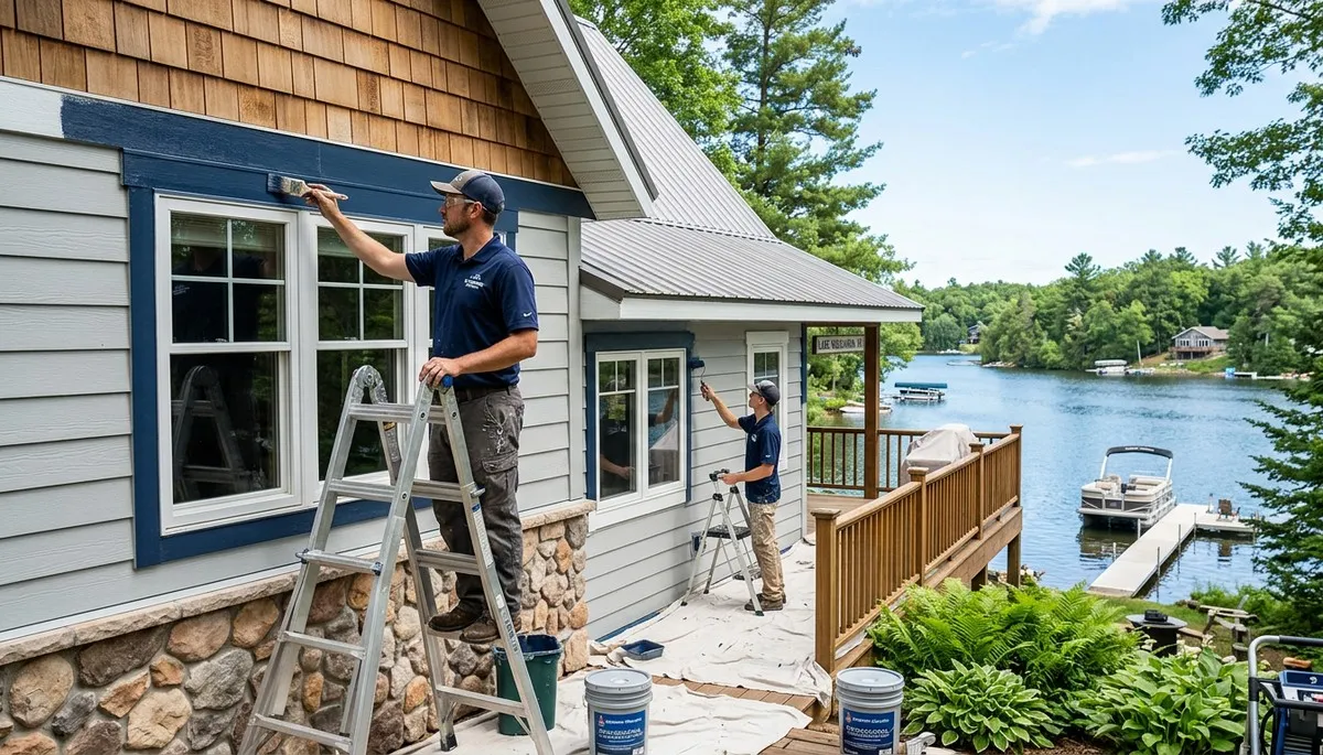 Professional house painters completing exterior home painting in Duluth MN