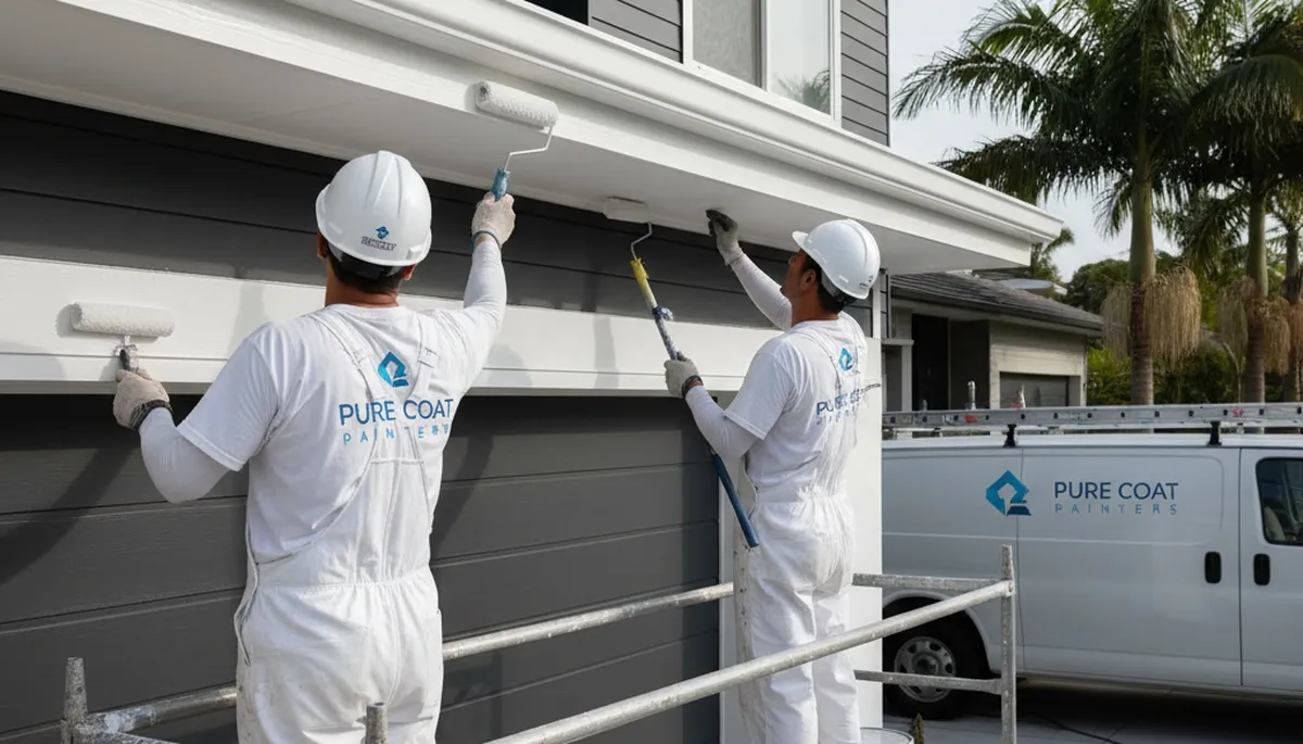 Professional trim and fascia painting on Duluth MN home by expert house painters